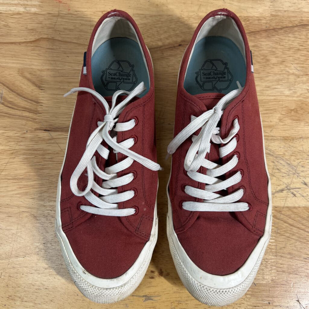 SeaVees Monterey Red Canvas Sneakers 9