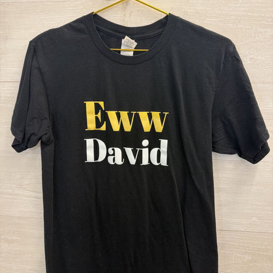 Gildan Black/ Multi Eww David Short Sleeve Graphic Tee Large