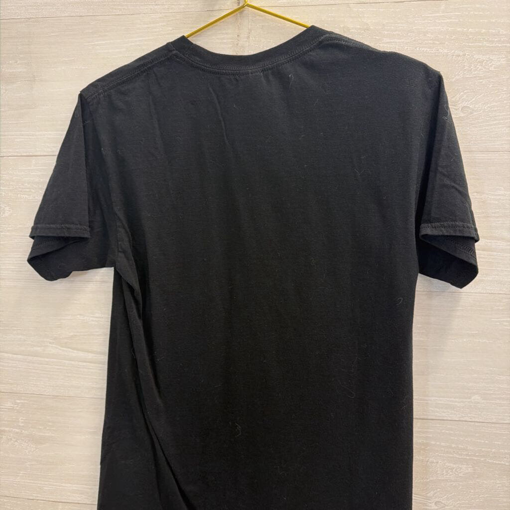 Gildan Black/ Multi Eww David Short Sleeve Graphic Tee Large