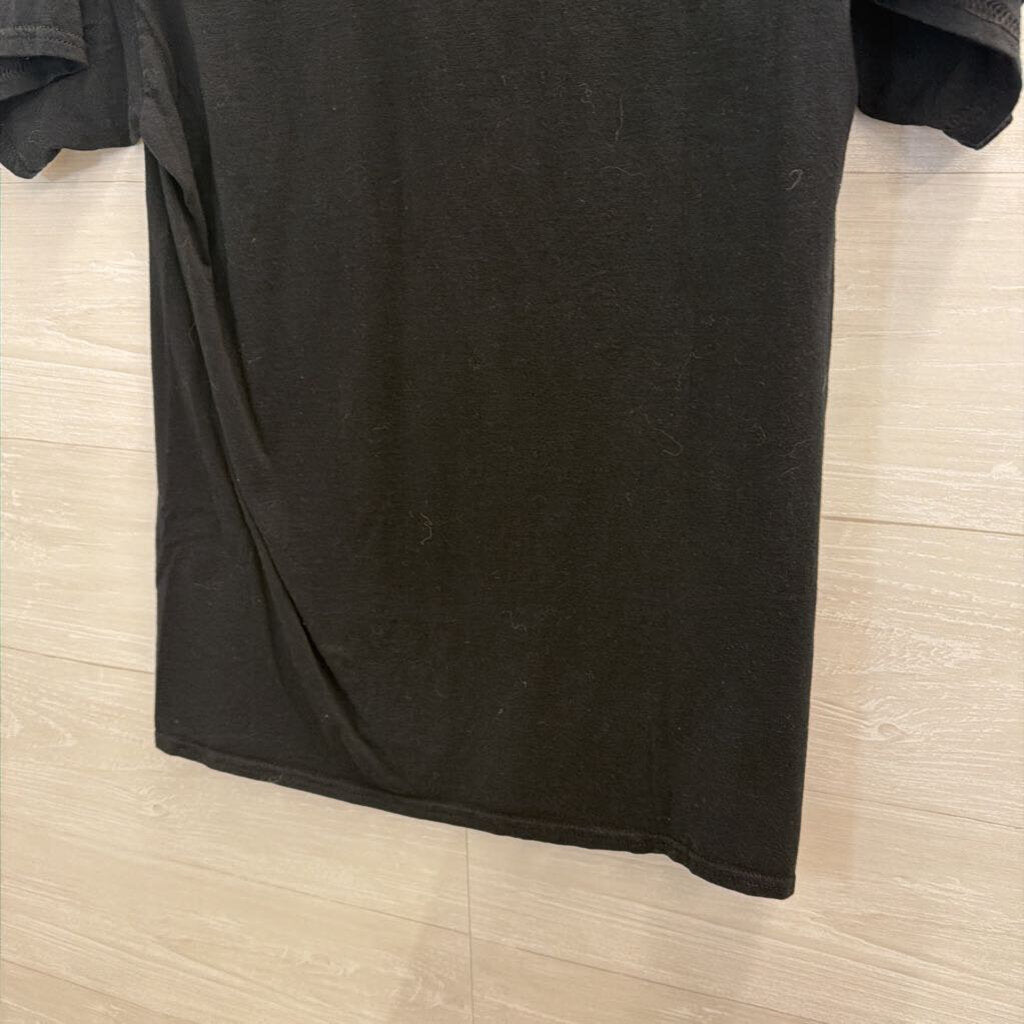 Gildan Black/ Multi Eww David Short Sleeve Graphic Tee Large