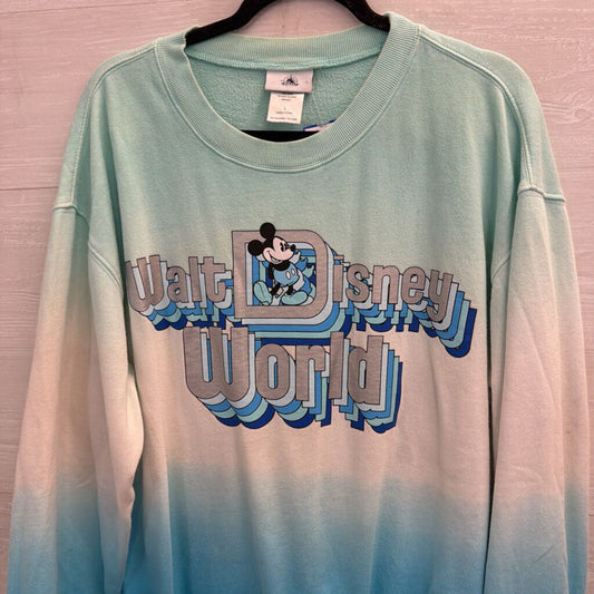 Disney Blue/ White Walt Disney World Long Sleeve Crewneck Sweatshirt Large