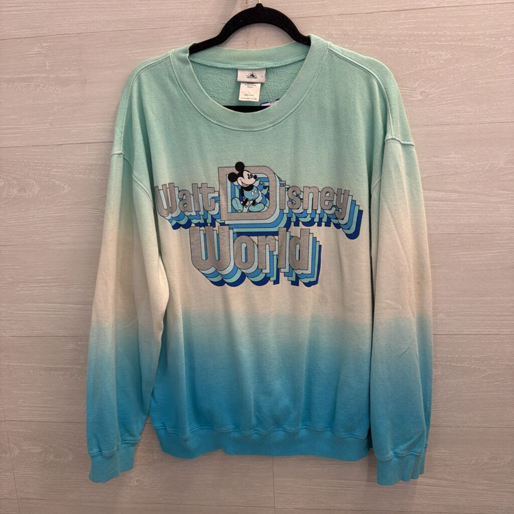 Disney Blue/ White Walt Disney World Long Sleeve Crewneck Sweatshirt Large