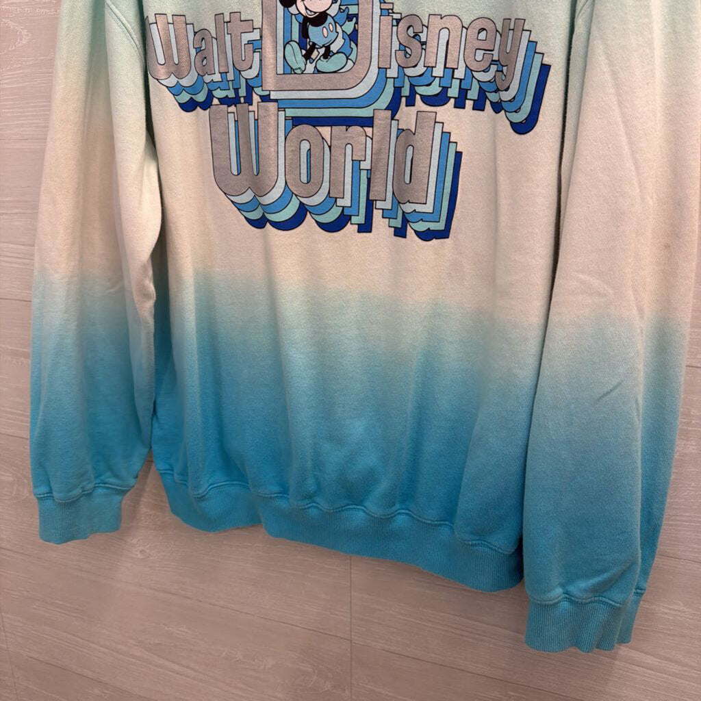 Disney Blue/ White Walt Disney World Long Sleeve Crewneck Sweatshirt Large