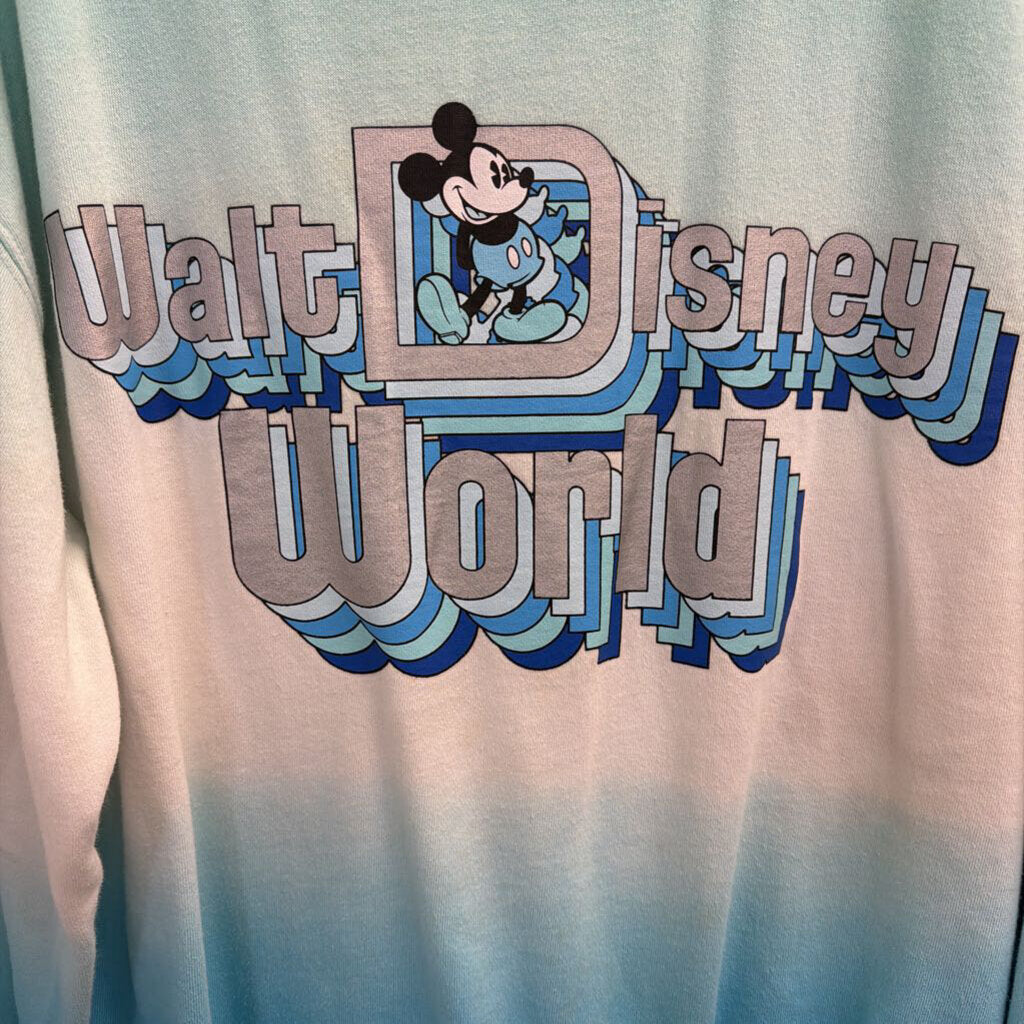 Disney Blue/ White Walt Disney World Long Sleeve Crewneck Sweatshirt Large