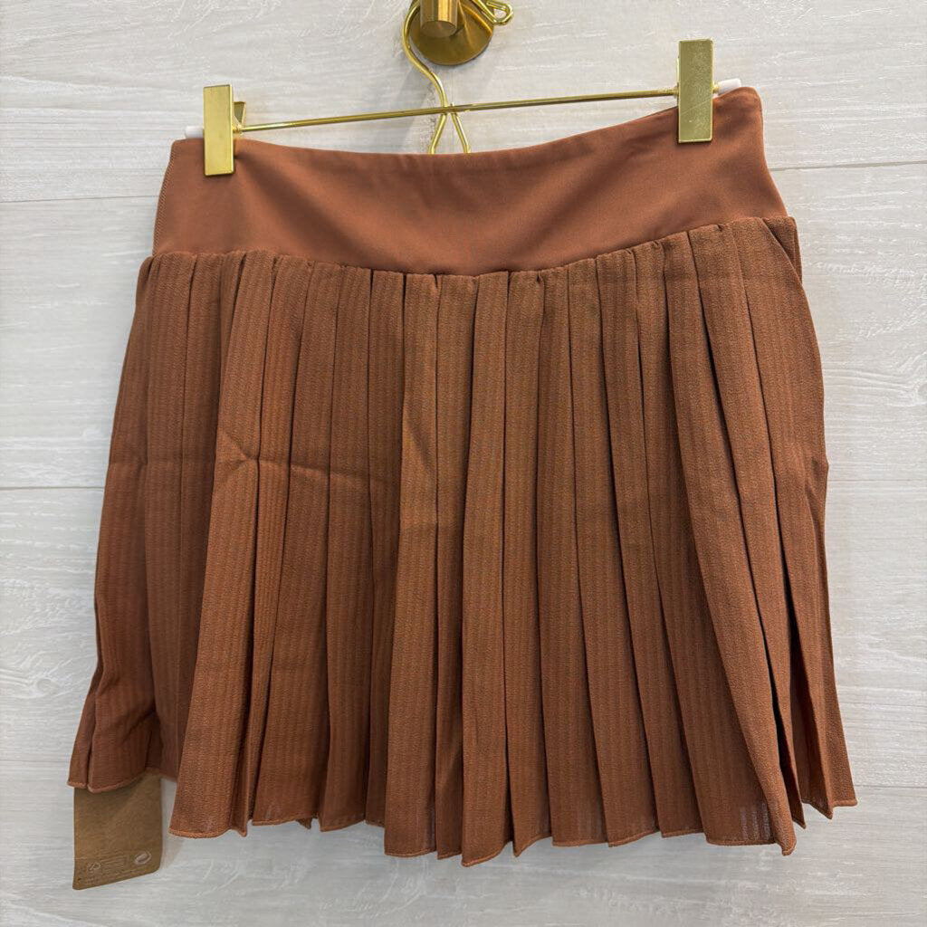 Berlook Brown Pleated Athletic Skort Medium