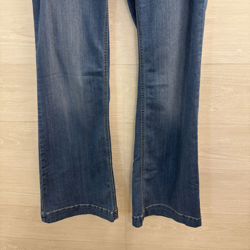 Cello Medium Wash Stretchy Pull On Flare Leg Jeans Extra Large