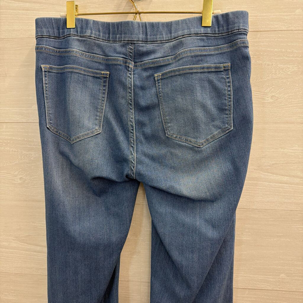 Cello Medium Wash Stretchy Pull On Flare Leg Jeans Extra Large