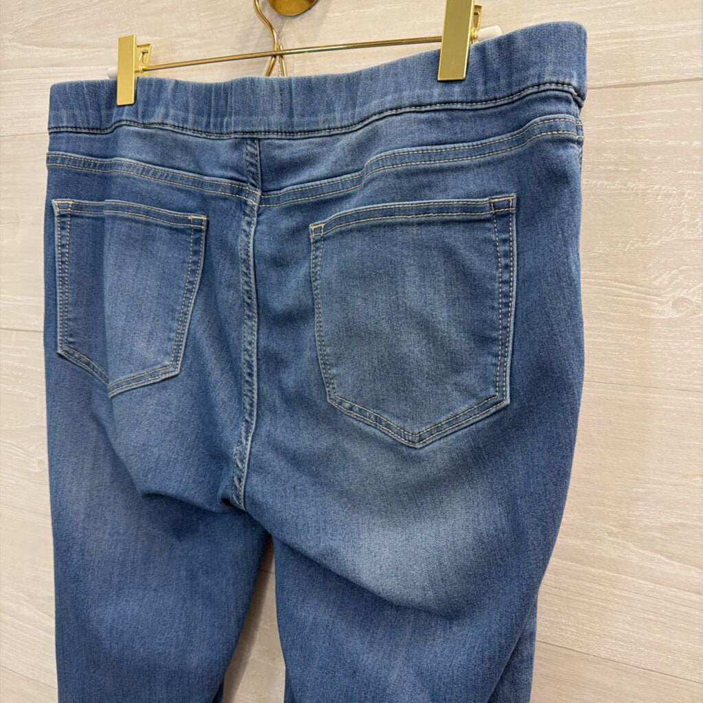 Cello Medium Wash Stretchy Pull On Flare Leg Jeans Extra Large