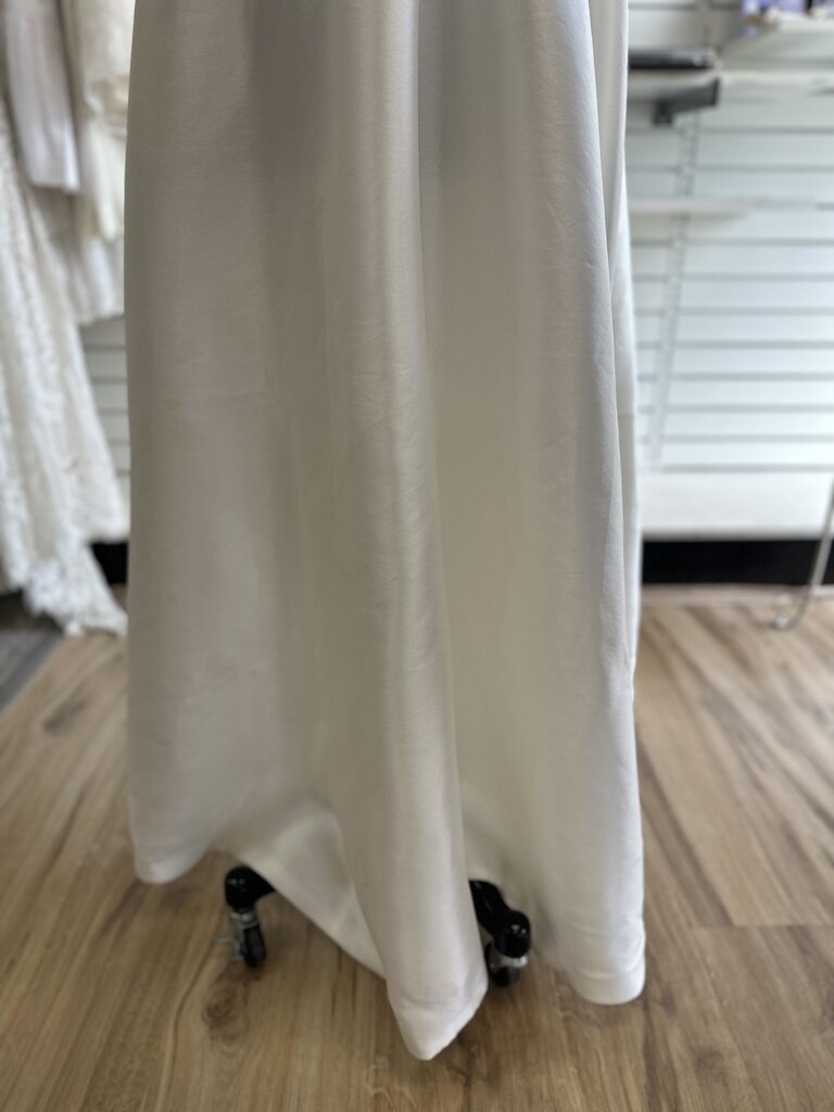 DB Studio High Low Satin Bridal Dress 2