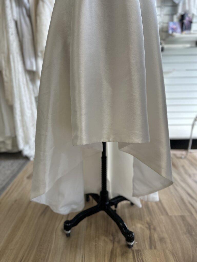 DB Studio High Low Satin Bridal Dress 2