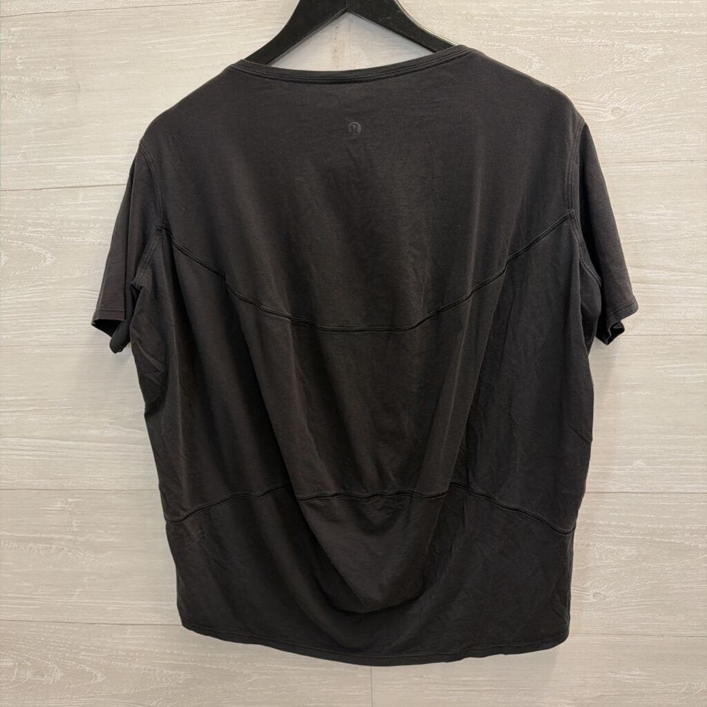Lululemon Black Short Sleeve Boxy Top Medium