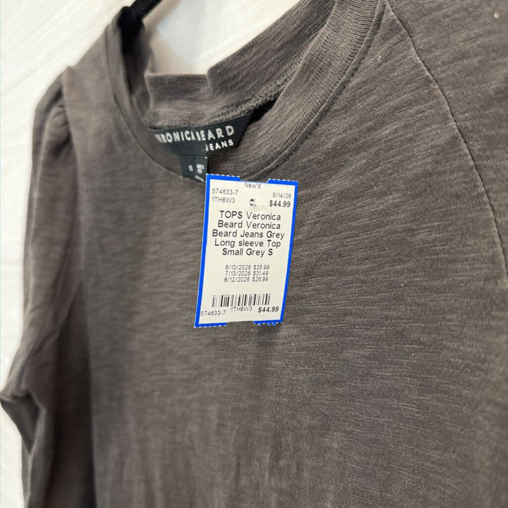 Veronica Beard Jeans Grey Long sleeve Top Small