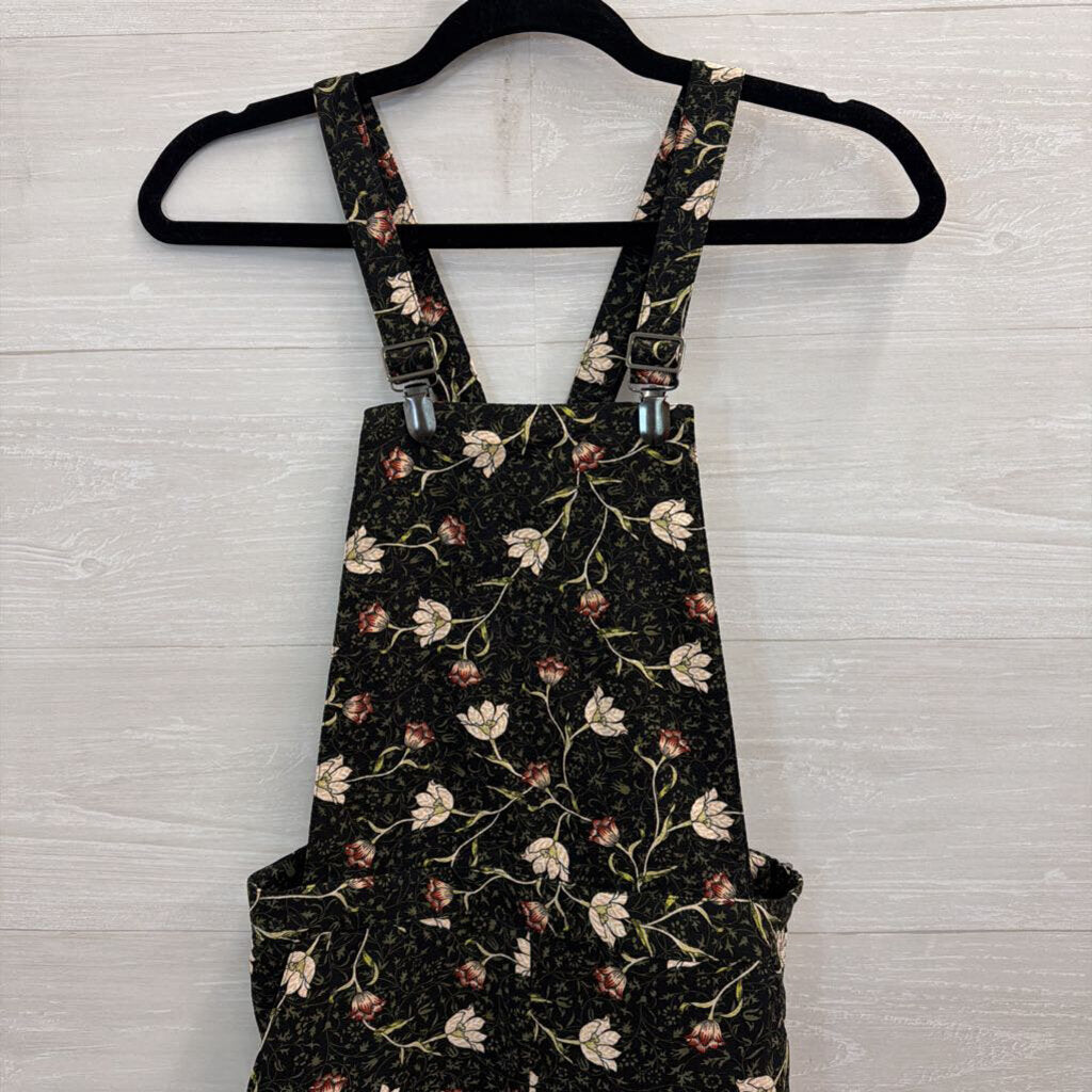 TopShop Black/ Multi Floral Print Overalls 2