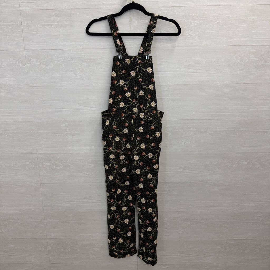 TopShop Black/ Multi Floral Print Overalls 2