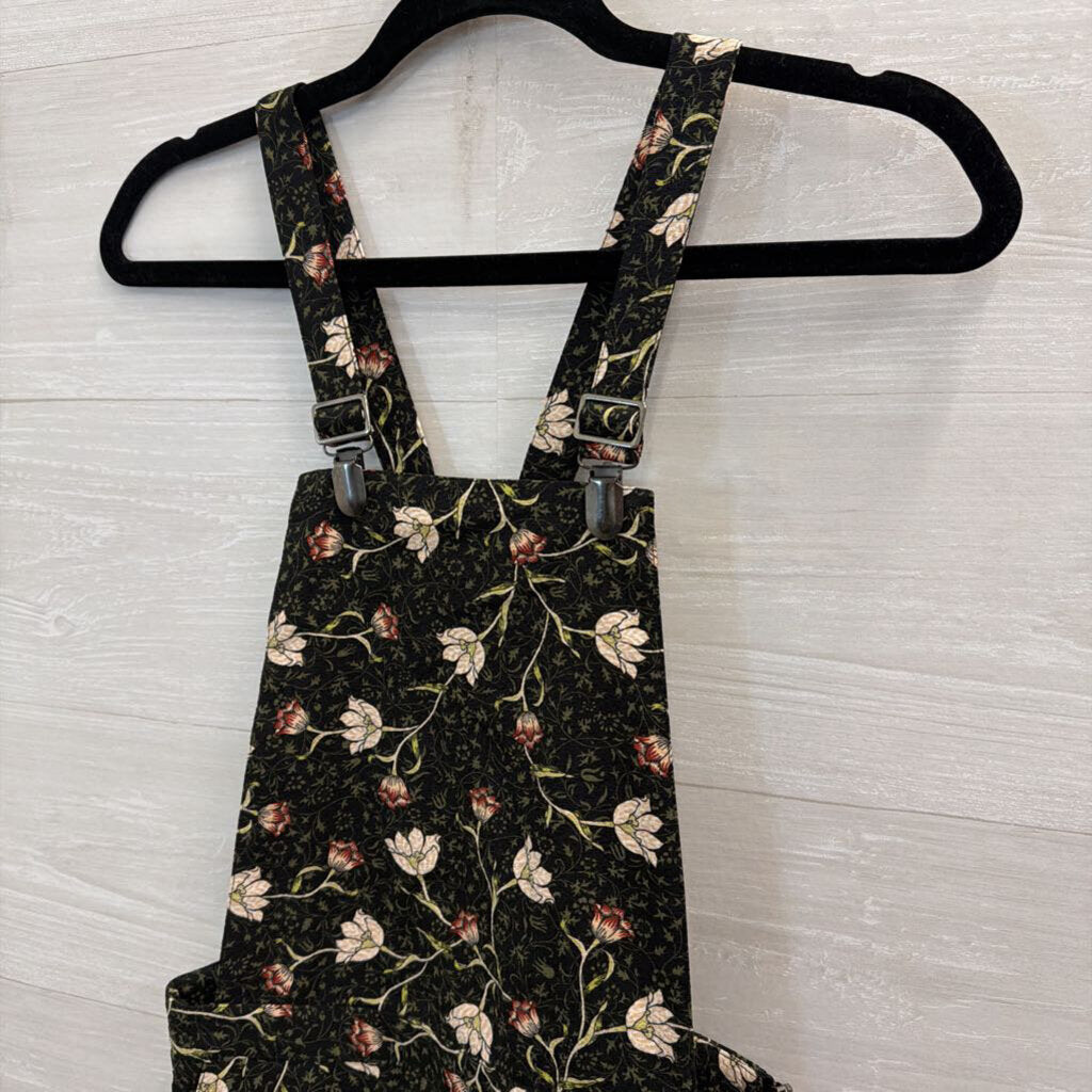 TopShop Black/ Multi Floral Print Overalls 2