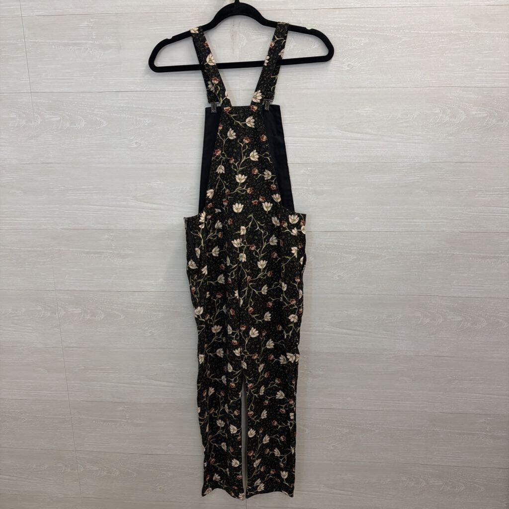 TopShop Black/ Multi Floral Print Overalls 2