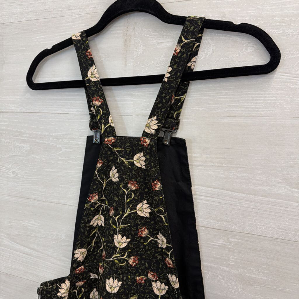 TopShop Black/ Multi Floral Print Overalls 2