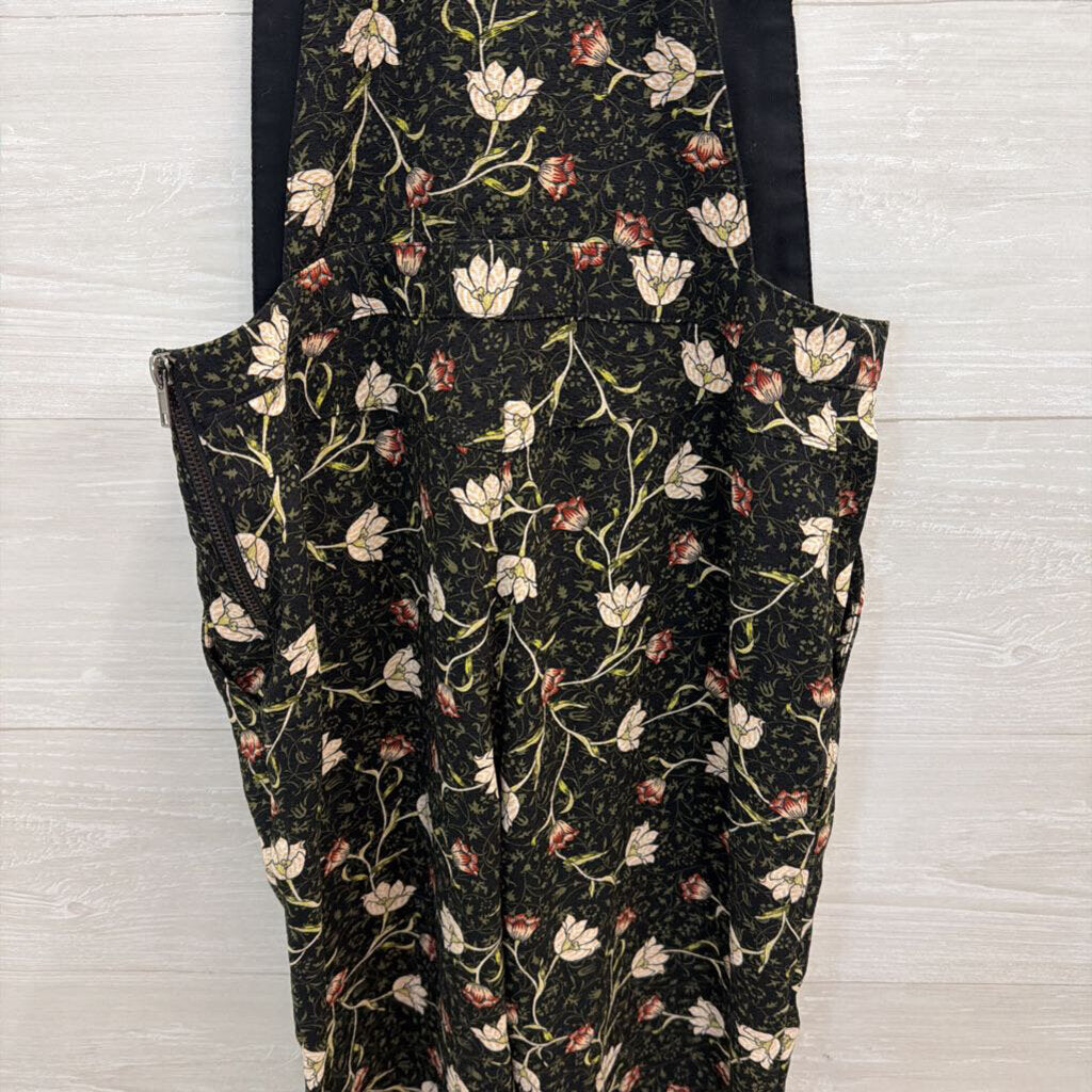 TopShop Black/ Multi Floral Print Overalls 2