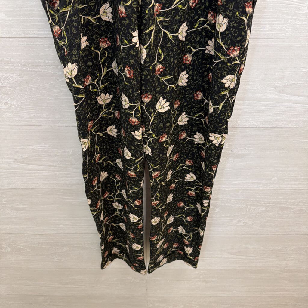 TopShop Black/ Multi Floral Print Overalls 2