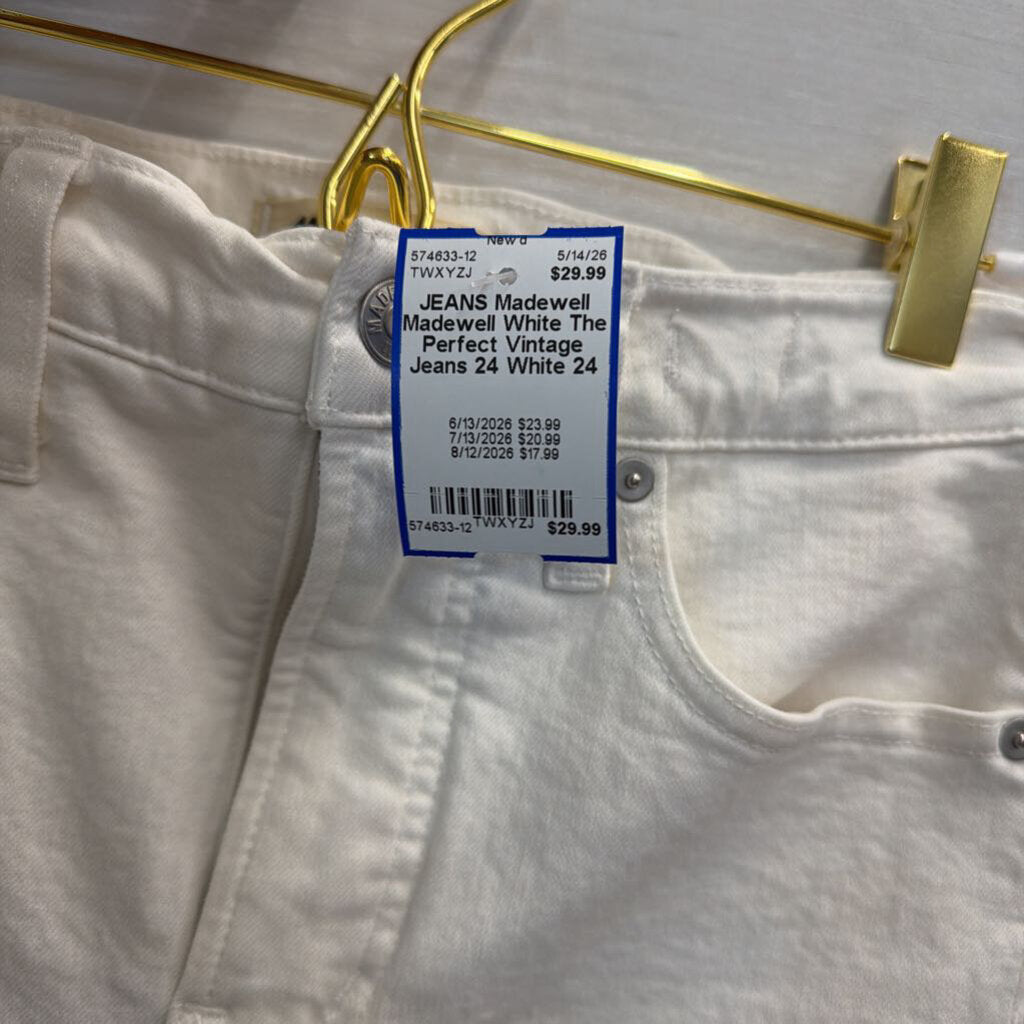 Madewell White The Perfect Vintage Jeans 24
