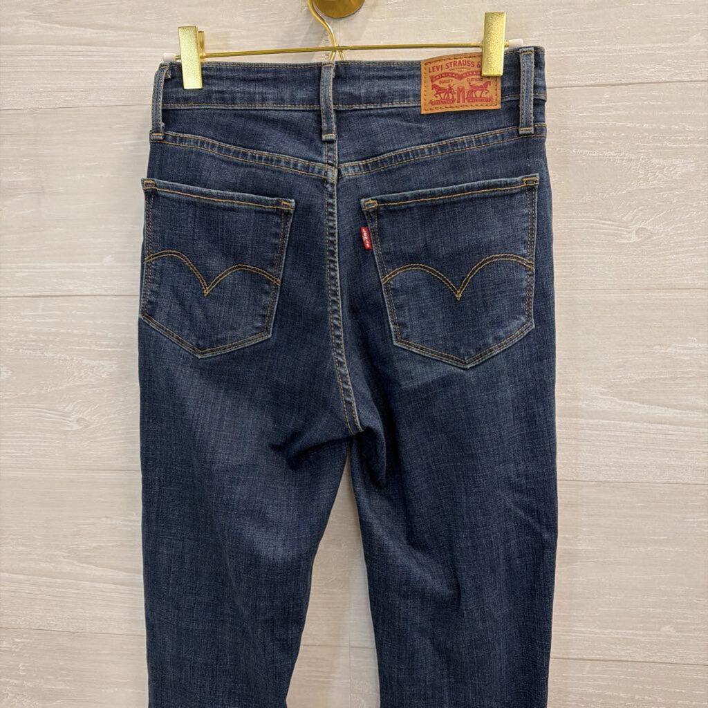 Levi Dark Wash 725 High Rise Bootcut Jeans 26