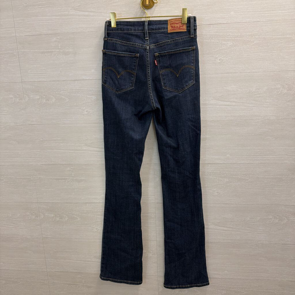Levi Dark Wash 725 High Rise Bootcut Jeans 26