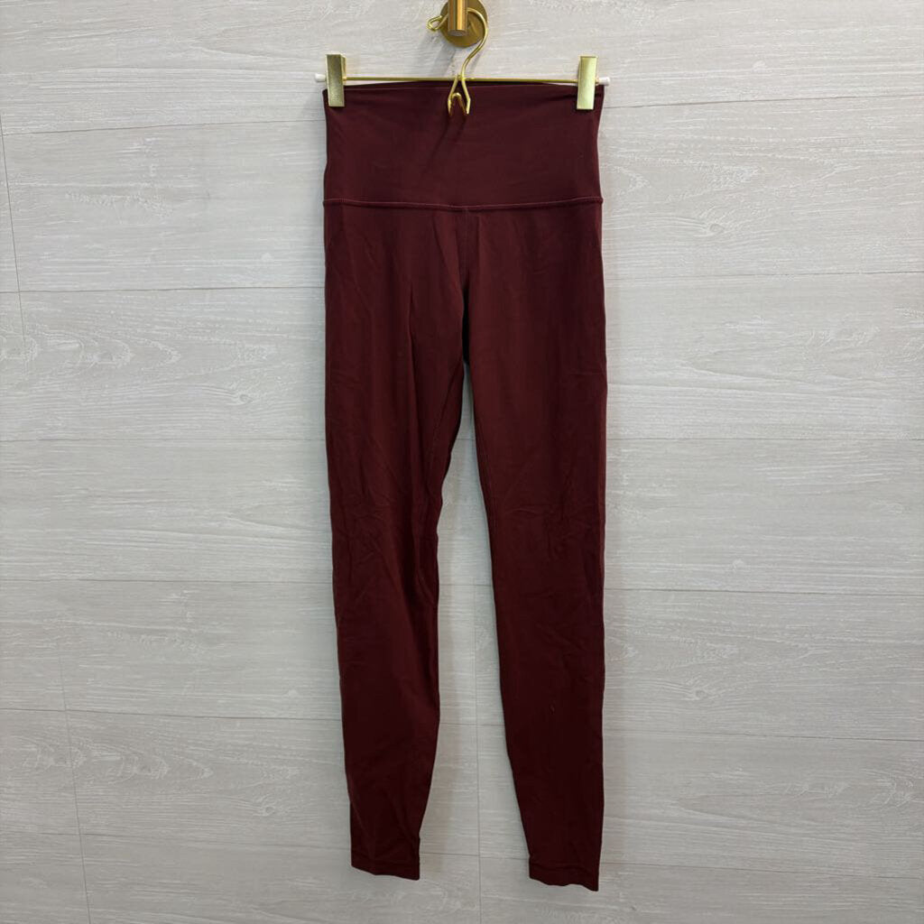 Lululemon Burgundy Athletic Leggings 4