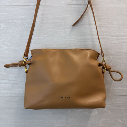Miao and She Brown Leather Slouchy Purse