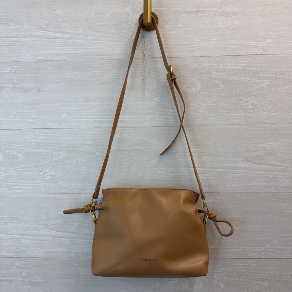 Miao and She Brown Leather Slouchy Purse