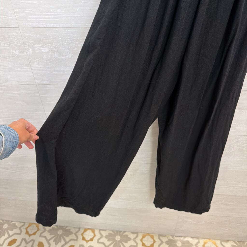 Anthropologie Black Halter Neck Cut Out Wide Leg Jumpsuit Extra Small