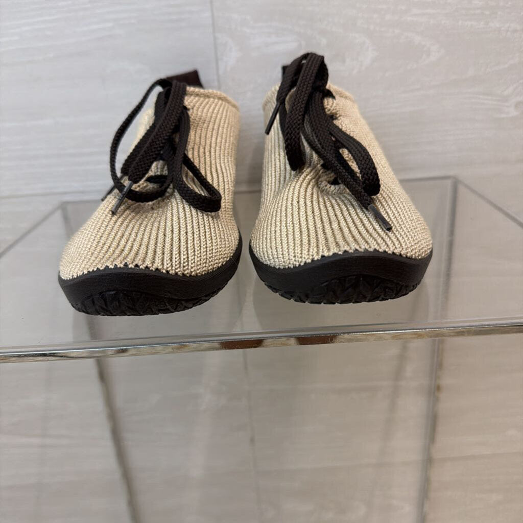 Arcopedico LS Beige Stretch Knit Lace Up Shoes 40