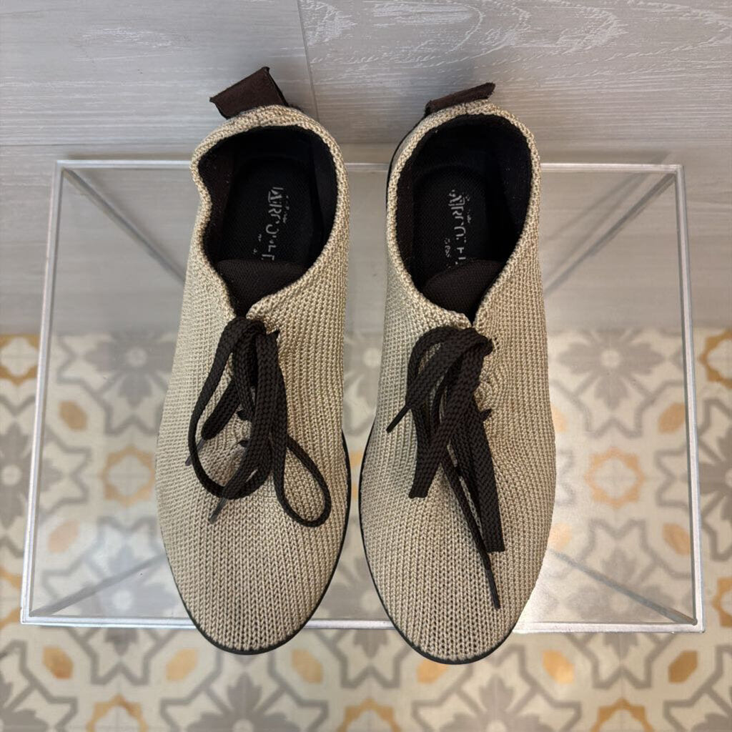 Arcopedico LS Beige Stretch Knit Lace Up Shoes 40