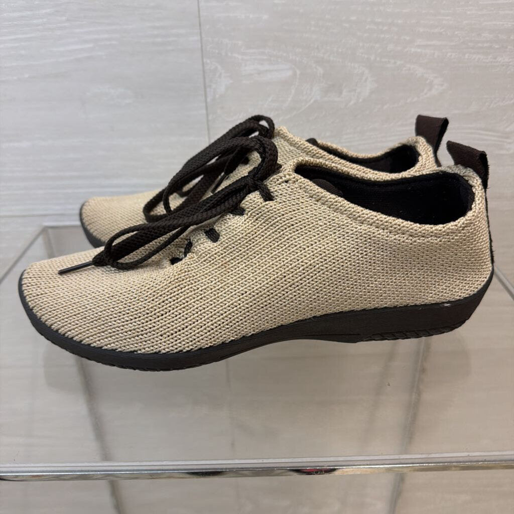 Arcopedico LS Beige Stretch Knit Lace Up Shoes 40
