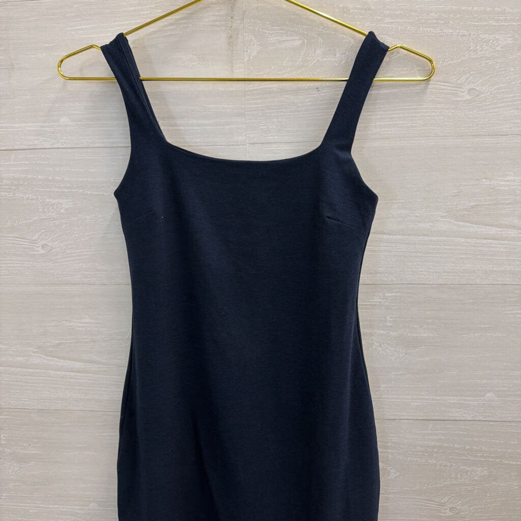 Beyond Yoga Navy Soft Sleeveless Midi Dress Extra Small