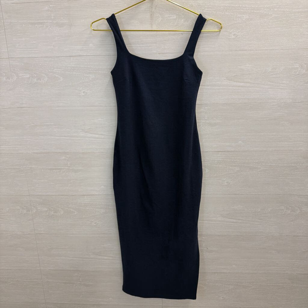 Beyond Yoga Navy Soft Sleeveless Midi Dress Extra Small