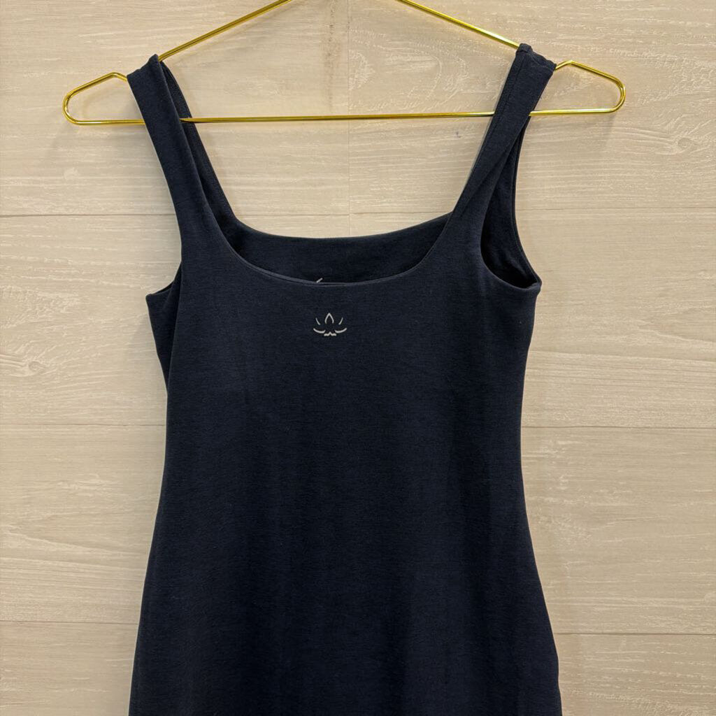 Beyond Yoga Navy Soft Sleeveless Midi Dress Extra Small