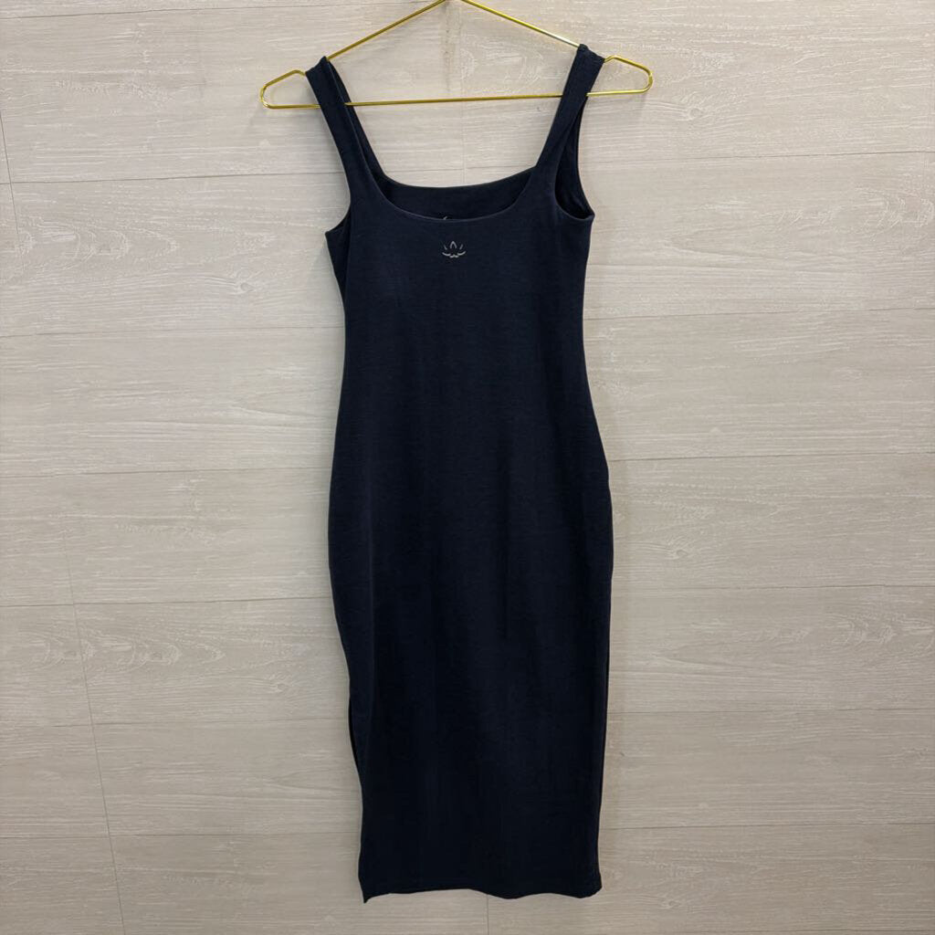 Beyond Yoga Navy Soft Sleeveless Midi Dress Extra Small