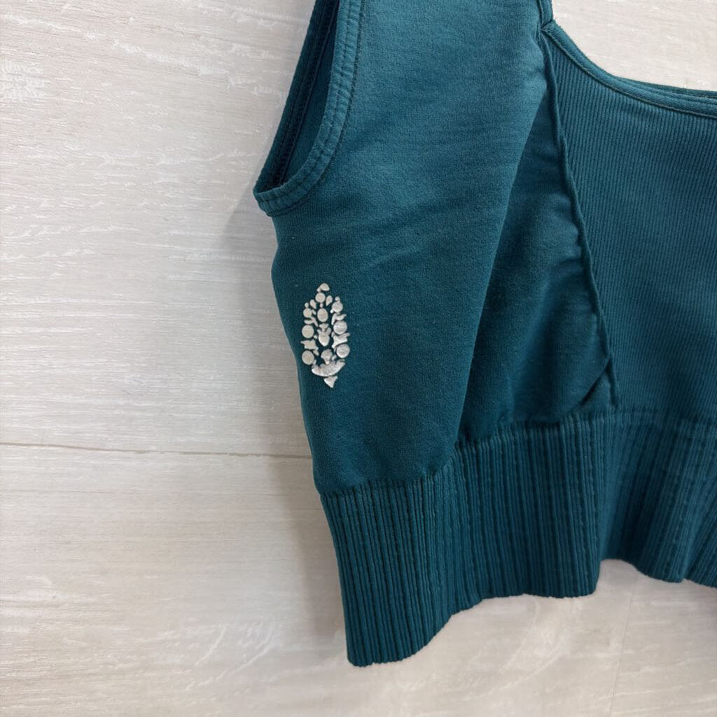 FP Movement Teal Cropped Athletic Top Medium/ Large