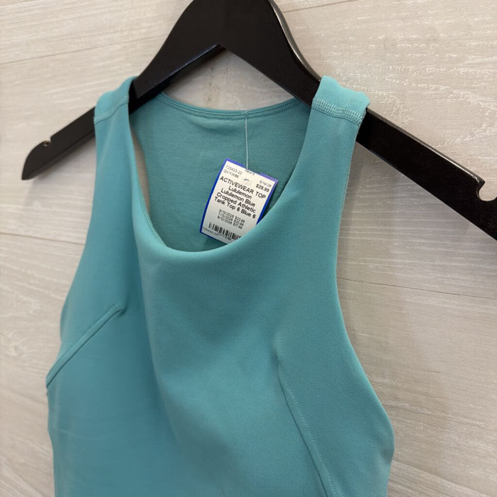 Lululemon Blue Cropped Athletic Tank Top 6