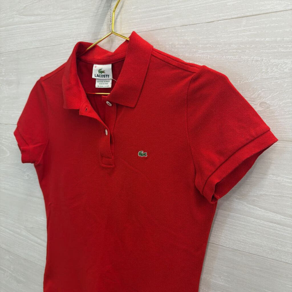 Lacoste Red Short Sleeve Polo Top 40