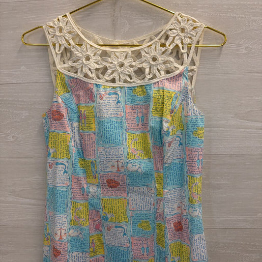 Lilly Pulitzer White/ Multi Written in the Stars Print Sleeveless Shift Dress 2