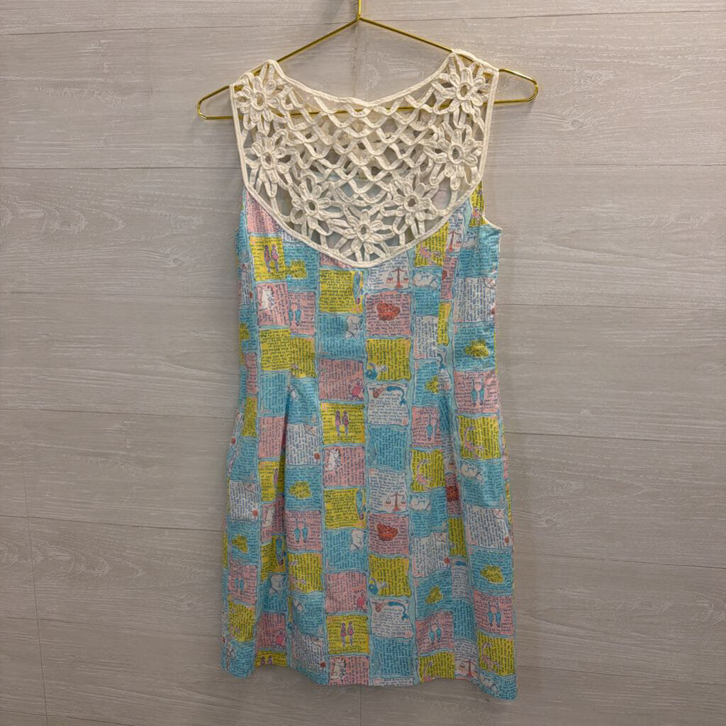 Lilly Pulitzer White/ Multi Written in the Stars Print Sleeveless Shift Dress 2