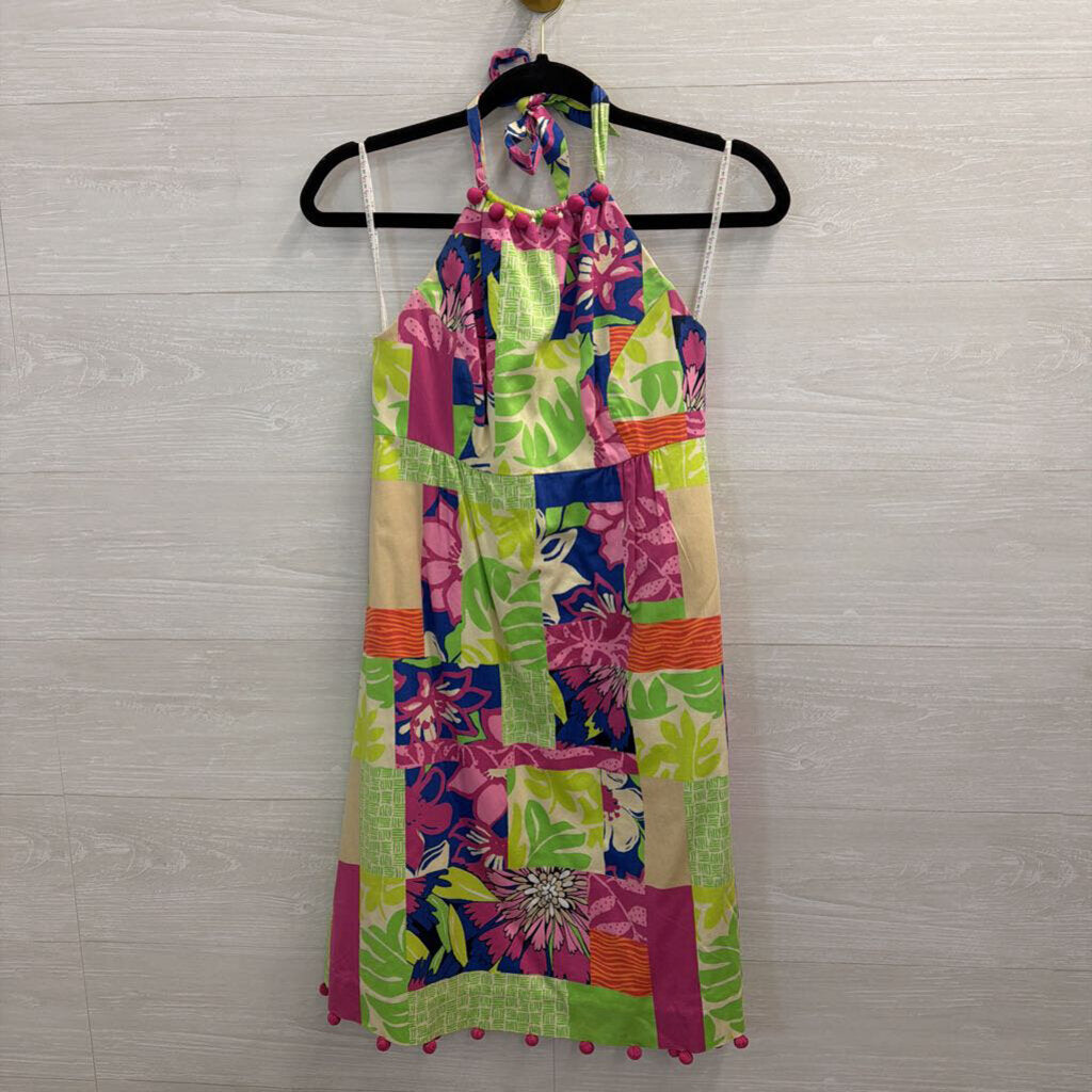 Lilly Pulitzer Pink/ Multi Print Halter Dress 2