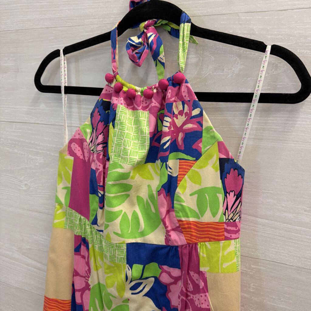 Lilly Pulitzer Pink/ Multi Print Halter Dress 2