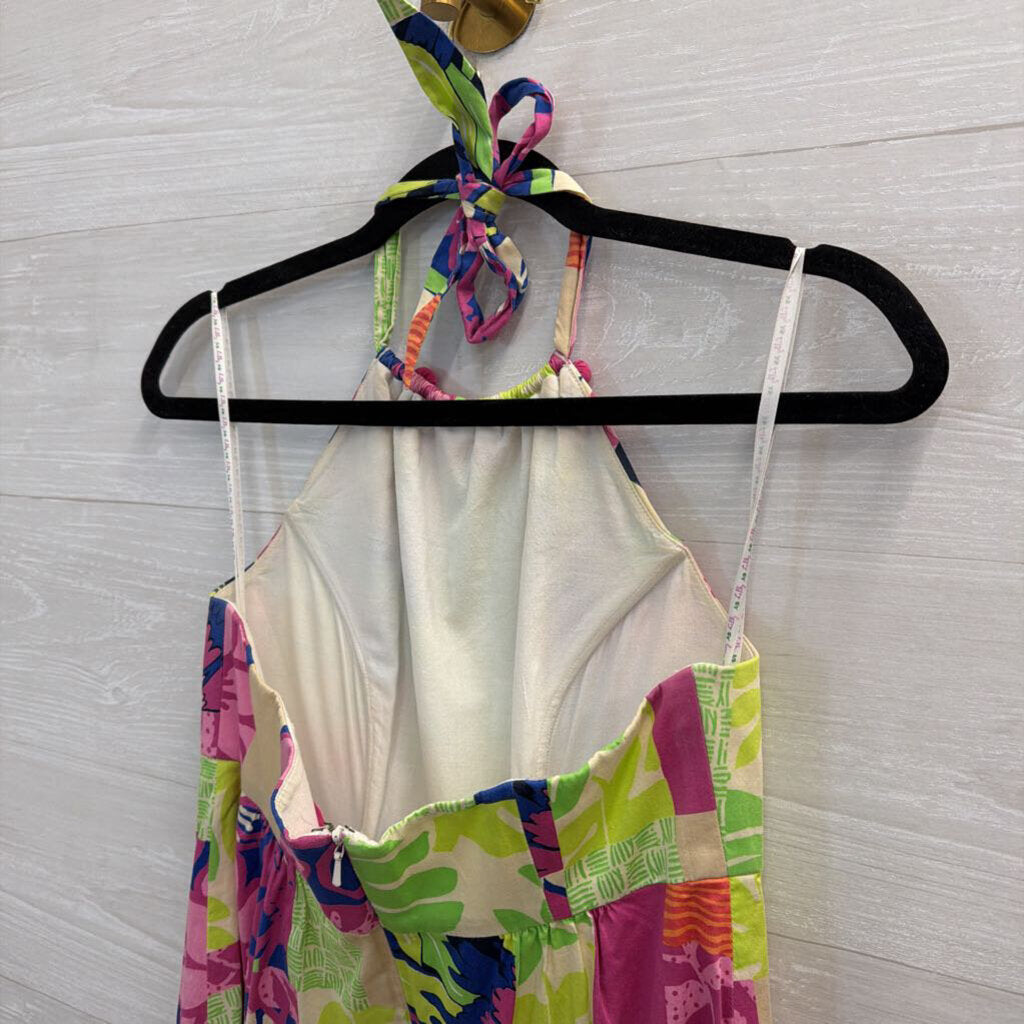 Lilly Pulitzer Pink/ Multi Print Halter Dress 2