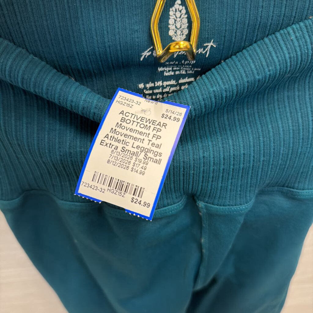 FP Movement Teal Athletic Leggings Extra Small/ Small