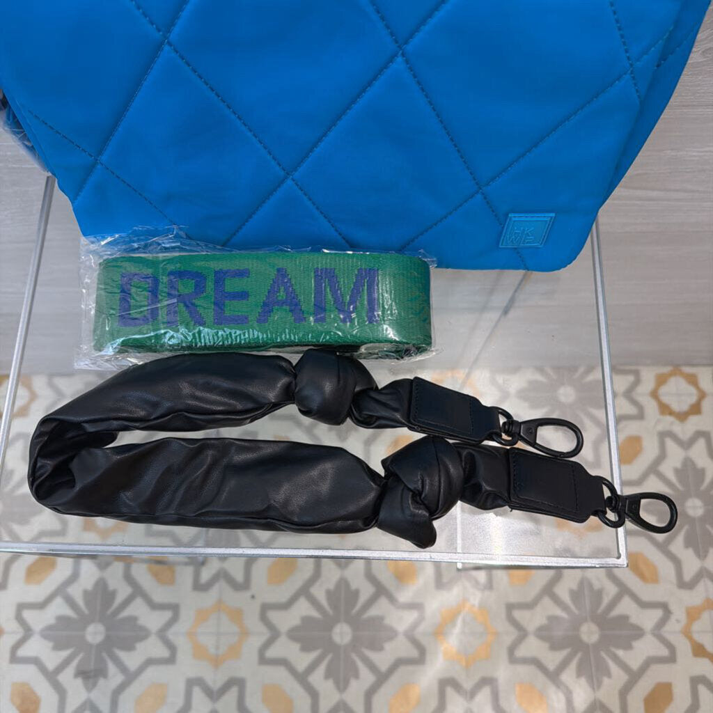 IHKWIP Blue Quilted Nylon Crossbody Purse