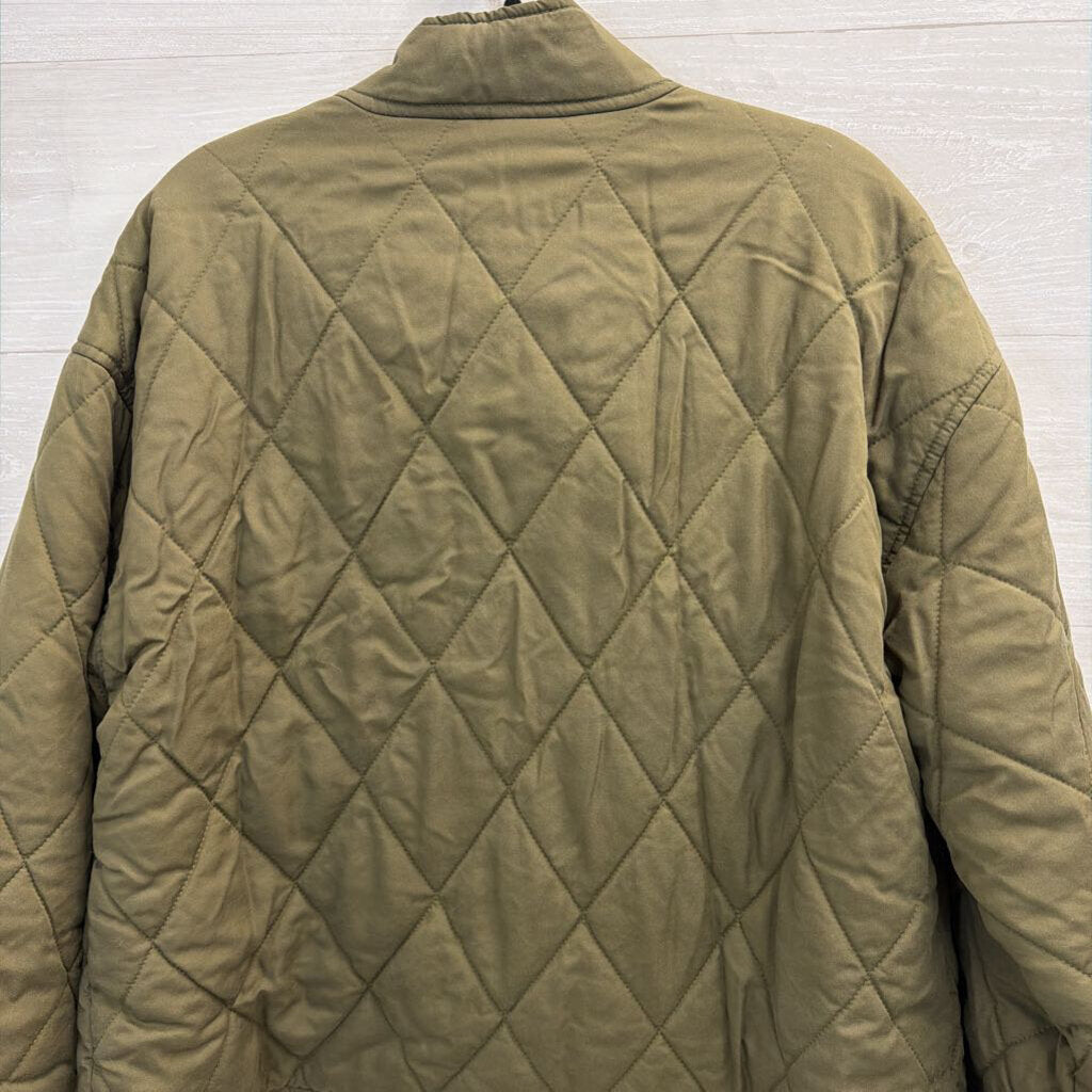 Social Standard Green Quilted Jacket Large