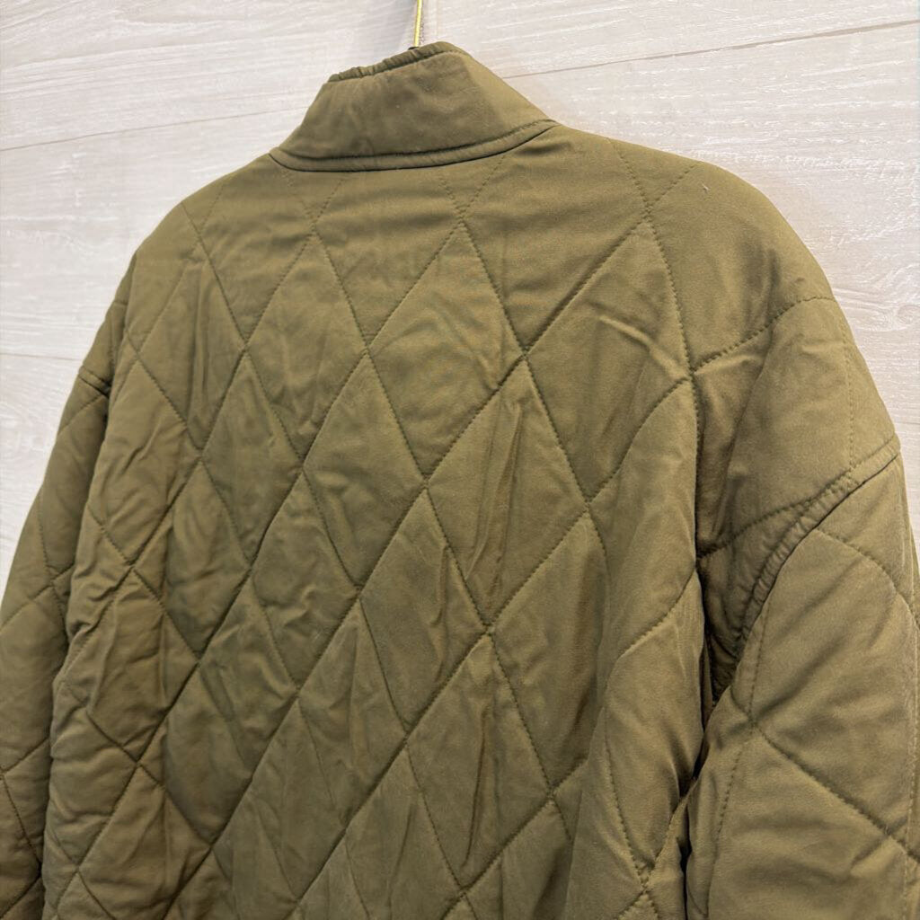 Social Standard Green Quilted Jacket Large