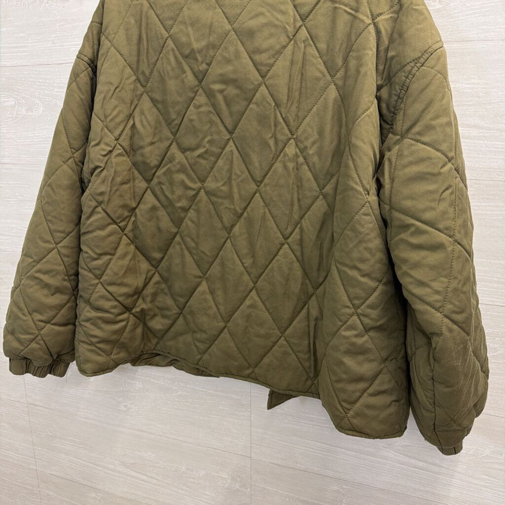 Social Standard Green Quilted Jacket Large